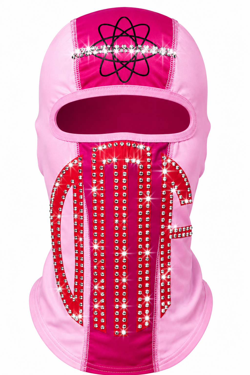 OMF “Pink Skizzeeee” Rhinestone Ski Mask